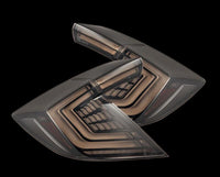 Thumbnail for AlphaRex 16-21 Honda Civic Hatchback / Type-R FK8 Nova-Series LED Tail Lights - Black Smoke