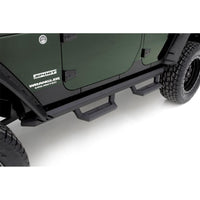Thumbnail for Rampage 1999-2019 Jeep Rock Rail Short Step Universal 4 Piece Set - Black