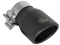 Thumbnail for aFe MACH Force-XP 409 SS Single Wall Universal Clamp On Exhaust Tip - Black