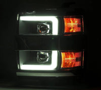 Thumbnail for AlphaRex 15-19 Chevy Silverado 2500/3500 LUXX-Series Proj. Headlights Chrome w/Actv SeqSig & DRL