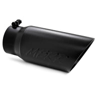 Thumbnail for MBRP Universal Tip 5 O.D. Dual Wall Angled 4 inlet 12 length - Black Finish