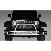 Thumbnail for Rugged Ridge 3-In Front Tube Bumper Stainless 07-18 Jeep Wrangler