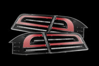 Thumbnail for AlphaRex 12-21 Tesla Model S LUXX-Series LED Tail Lights - Black/Red