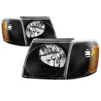 Thumbnail for xTune 01-03 Ford Explorer Sport 4pc OEM Style Headlights w/Corner - Black (HD-JH-FEXP01-ST-BK)
