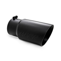 Thumbnail for MBRP Universal Tip 6 O.D. Dual Wall Angled 5 inlet 12 length - Black Finish