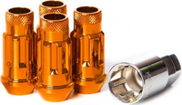 Thumbnail for Wheel Mate Muteki SR48 Open End Locking Lug Nut Set of 4 - Orange 12x1.50 48mm