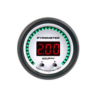 Thumbnail for Autometer 52.4mm White Two Channel 0-2000 Degree Pyrometer (EGT) Phantom Elite Digital Gauge