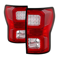 Thumbnail for Spyder 07-13 Toyota Tundra V2 Light Bar LED Tail Lights - Red Clear ALT-YD-TTU07V2-LB-RC