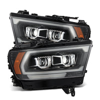 Thumbnail for AlphaRex 19-22 Dodge Ram 1500 LUXX LED Proj Headlights Black w/Seq Activation Light/Seq Signal/DRL