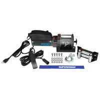 Thumbnail for Superwinch 1,500 lbs. 1.1 HP 120V AC 1/8 In x 35ft. Wire Rope - Gray Wrinkle