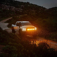 Thumbnail for KC HiLiTES SlimLite 8in. LED Light Shield (Shield Only) - Amber