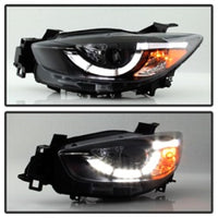 Thumbnail for Spyder Mazda CX-5 13-15 Projector Headlights - DRL LED - Black PRO-YD-MCX513-DRL-BK