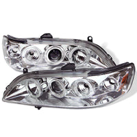 Thumbnail for Spyder Honda Accord 98-02 1PC Projector Headlights LED Halo Amber Reflctr Chrm PRO-YD-HA98-AM-C