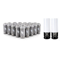 Thumbnail for Mishimoto Steel Locking Lug Nuts M14x1.5 24pc Set Silver