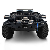 Thumbnail for Westin 20-25 Jeep Gladiator / 18-25 Wrangler JL XTS Round Bull Bar - Tex. Blk