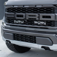 Thumbnail for Baja Designs 2021+ Ford Raptor OnX6 Behind Grill Kit -10in. Clear D/C