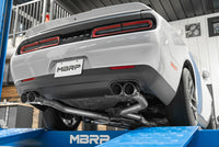 Thumbnail for MBRP 15-16 Dodge Challenger RT 5.7L T304 SS 3in Dual Rear Cat-back CF Quad Tips - Street