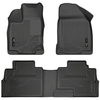 Thumbnail for Husky Liners 07-13 Ford Edge / 07-13 Lincoln MKX Weatherbeater Black Front & 2nd Seat Floor Liners