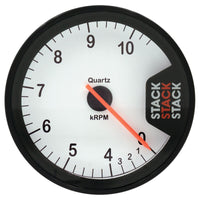 Thumbnail for Autometer Stack Clubman Tachometer 80mm 0-10K RPM - White