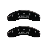 Thumbnail for MGP 4 Caliper Covers Engraved Front & Rear Gen 5/SS Black finish silver ch