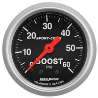 Thumbnail for AutoMeter 2-1/16in 0-60 PSI Mechanical Sport-Comp Boost Pressure Gauge