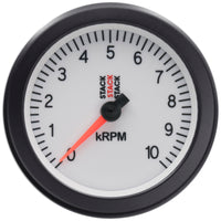 Thumbnail for Autometer Stack Sport 88mm 0-10K RPM Tachometer - White