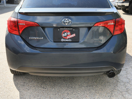 aFe 14-19 Toyota Corolla 1.8L Takeda 2.5in 304SS Axle-Back Exhaust w/ Black Tip