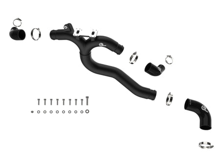 aFe 19-26 Genesis G70 V6 3.3L (tt) BladeRunner Aluminum Hot Charge Pipe - Black