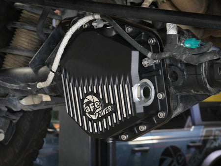 aFe Ford Bronco Raptor 22-25 V6-3.0L POWER Pro Series Rear Differential Cover Black w/ Machined Fins