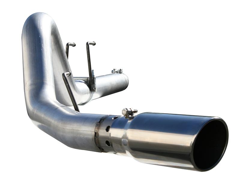 aFe LARGE Bore HD 4in Dual DPF-Back SS Exhaust w/Black Tip 16-17 GM Diesel Truck V8-6.6L (td) LML
