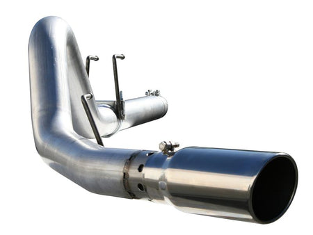 aFe LARGE Bore HD 4in Dual DPF-Back SS Exhaust w/Polished Tip 16-17 GM Diesel Truck V8-6.6L (td) LML