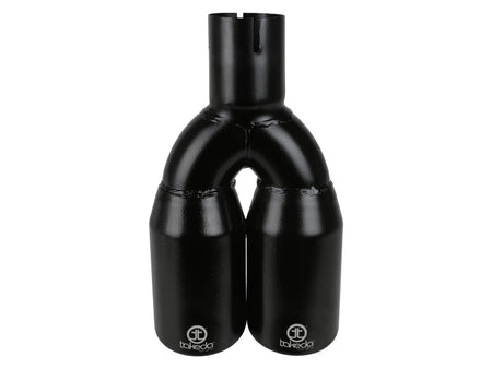 aFe Takeda 304 Stainless Steel Clamp-on Exhaust Tip Black 2-1/2ininlet x 3-1/2in Outlet X 12in L