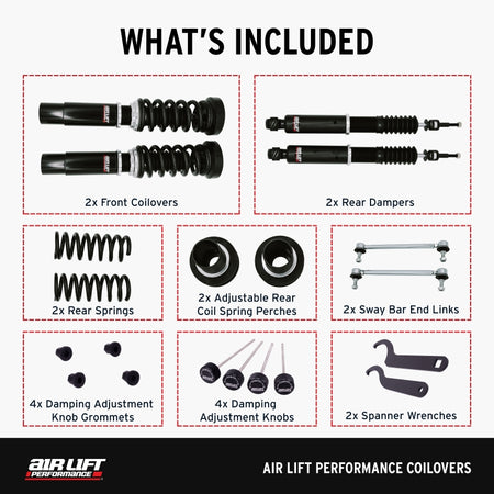 Air Lift Performance 15-19 BMW 3-Series / 15-20 BMW 4-Series Coilover Kit