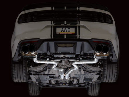 AWE 18-23 S550 Mustang GT SwitchPath Exhaust - Diamond Black Tips