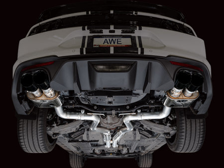 AWE 18-23 S550 Mustang GT SwitchPath Exhaust - Diamond Black Tips