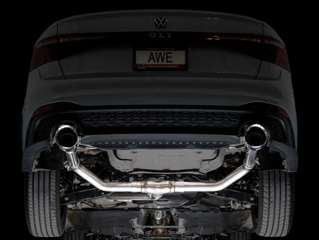 AWE 22-25 Volkswagen Jetta GLI Track Edition Exhaust - Chrome Silver Tips