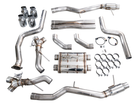 AWE 22-26 Cadillac CT5-V Blackwing SwitchPath Exhaust - Chrome Silver Tips