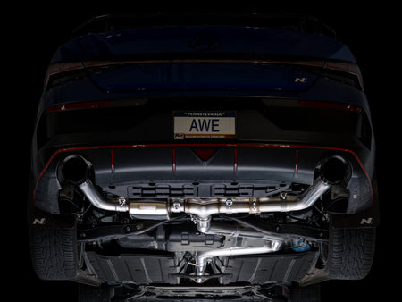 AWE 22-26 Hyundai Elantra N SwitchPath Cat-Back Exhaust - Diamond Black Tips