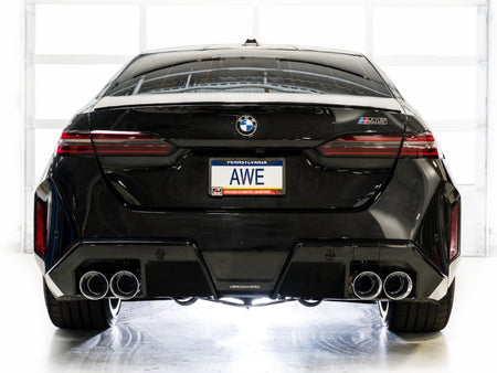 AWE BMW G90/G99 M5 Track Edition Catback Exhaust - Chrome Silver Tips