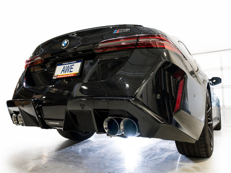 AWE BMW G90/G99 M5 Track Edition Catback Exhaust - Chrome Silver Tips