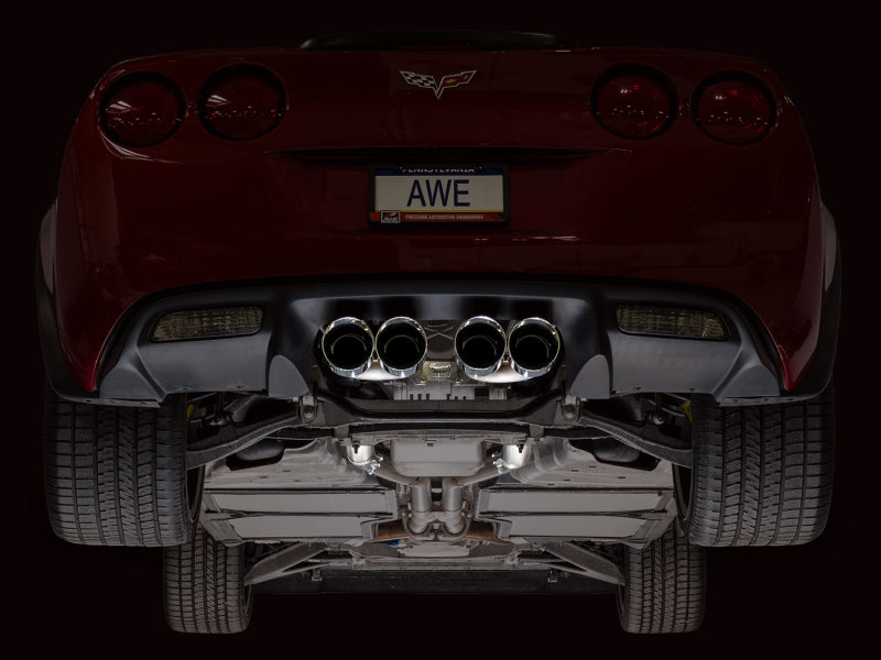 AWE Tuning 09-13 Chevrolet Corvette 6.2L Track Edition Axle-back Exhaust w/ Chrome Silver Tips