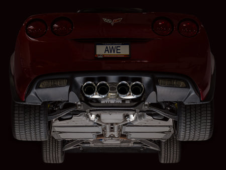 AWE Tuning 09-13 Chevrolet Corvette 6.2L Track Edition Axle-back Exhaust w/ Chrome Silver Tips