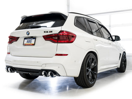 AWE Tuning 20-25 BMW X3 M/M Comp (F97) AWD SwitchPath Axle-back Exhaust - Chrome Silver Tips