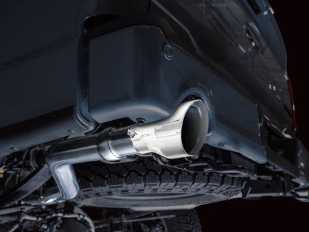 AWE Tuning 2021+ Ford F150 Tremor w/ Bumper Cutouts 0FG Resonated Catback w/ Chrome Silver Tips