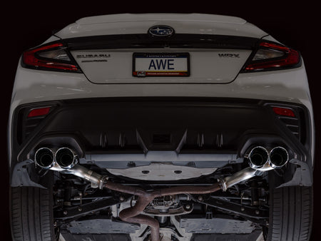 AWE Tuning 22-25 Subaru VB WRX Track Edition Axleback Exhaust - Chrome Silver Tips