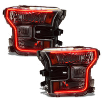 Thumbnail for Oracle 15-17 Ford F-150 Dynamic RGB+A Pre-Assembled Headlights Halogen - Blk Edition - SEE WARRANTY