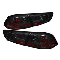 Thumbnail for Spyder Mitsubishi Lancer/Evolution X 08-14 LED Tail Lights Smke ALT-YD-MITEVO1008-LED-SM
