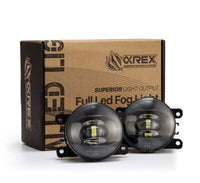 Thumbnail for AlphaRex Universal Acura/Ford/Honda/Subaru/Nissan DoubleTap Dual Color LED Proj Fog Lights - Wt/Ambr