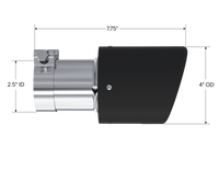 Thumbnail for MBRP Universal Carbon Fiber Tip 4in OD / 2.5in Inlet / 7.7in L