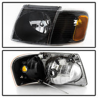 Thumbnail for xTune 01-03 Ford Explorer Sport 4pc OEM Style Headlights w/Corner - Black (HD-JH-FEXP01-ST-BK)